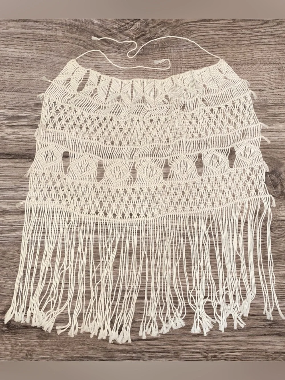 MACRAME Handcrafted Wall Hanging Art Woven with Natural Cotton Approx 51” x 49”